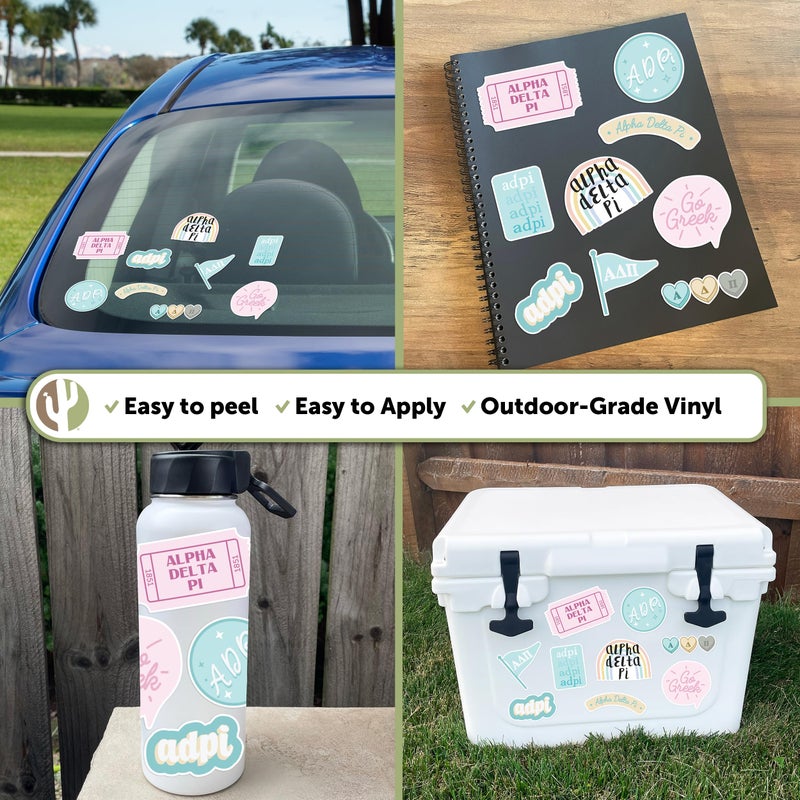 Desert Cactus Alpha Delta Pi Sticker Decal Laptop Water Bottle Car Sheet (Cute Sheet) - Image 2